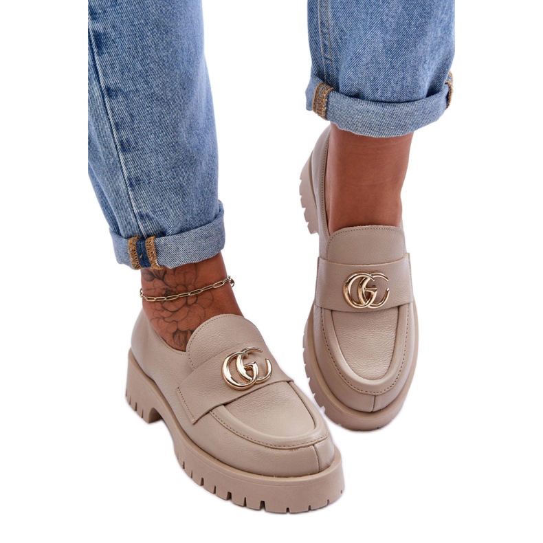 Shoes Model Rosefalls 20153 Beige Leather - Step in style