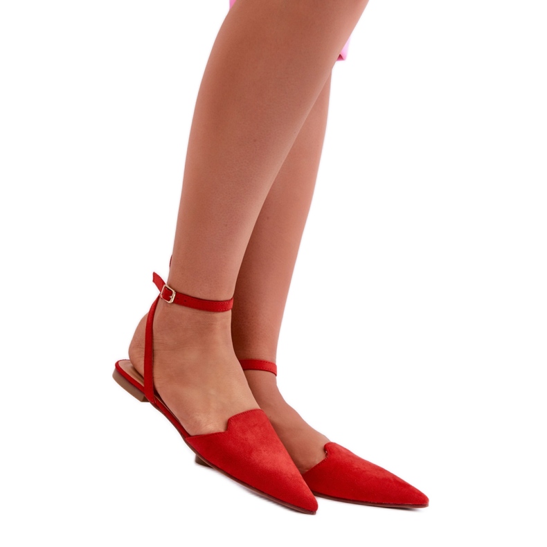Ballet flats Model Ellesara JH265 Red - Step in style