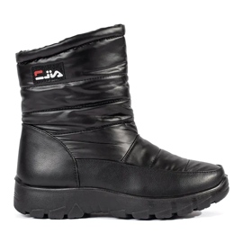 Women's black snow boots