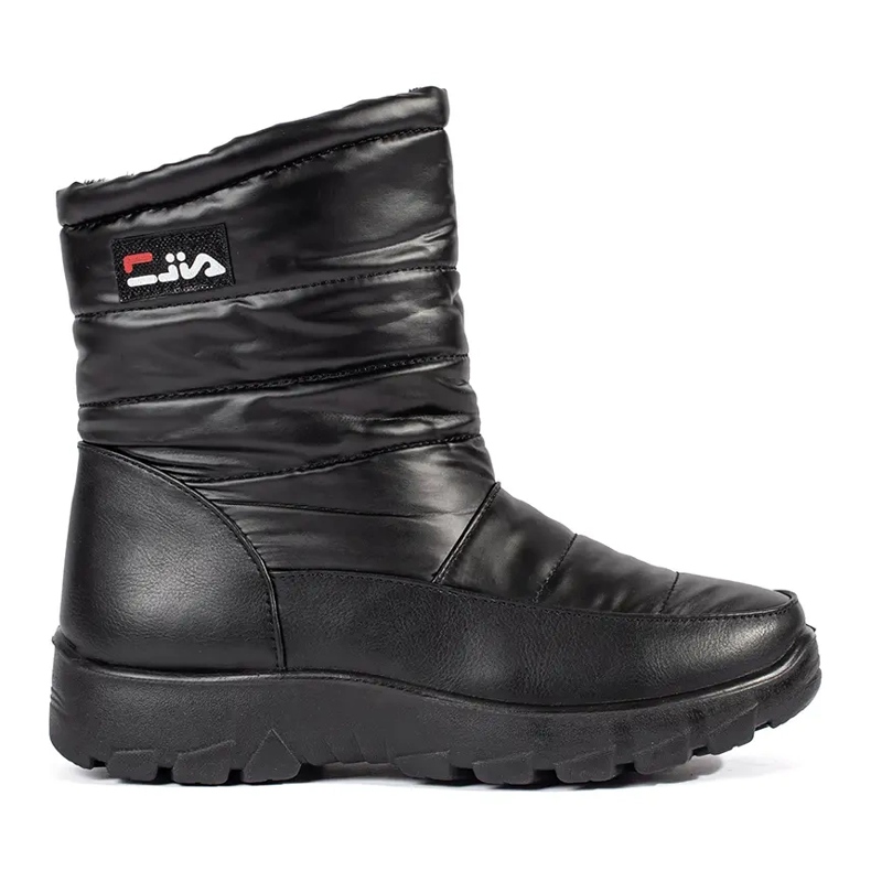 Women's black snow boots
