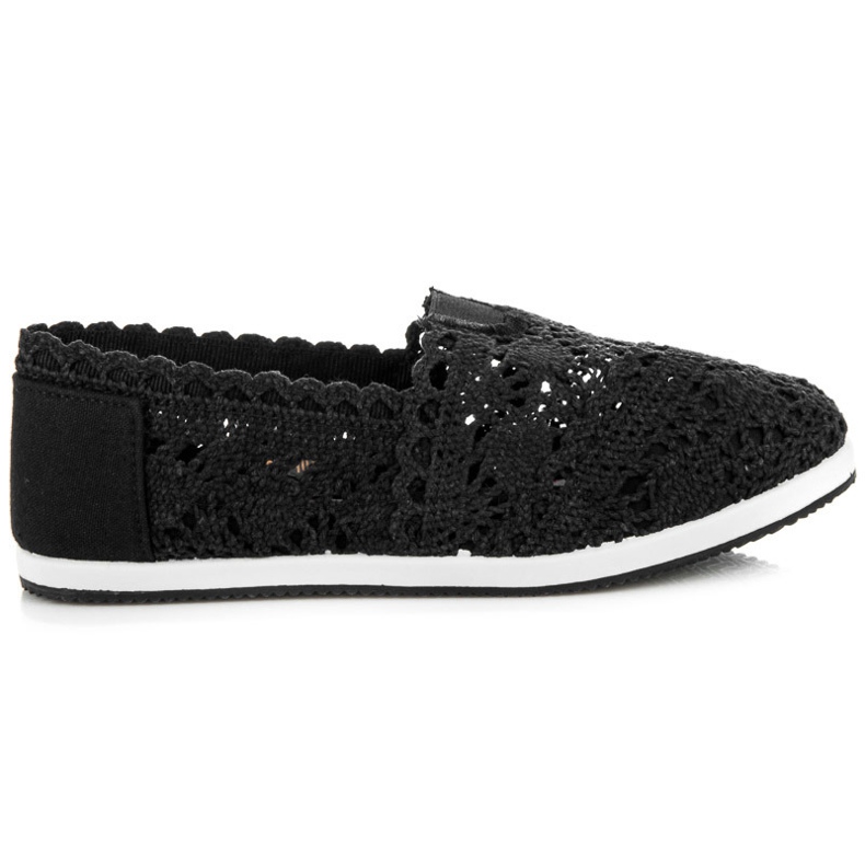 Seastar Black Lace Slipons Seastar Black Lace Slipons