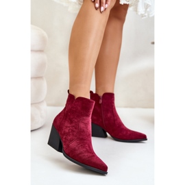 Boots Model Virtris RQ491 Bordo - Step in style red