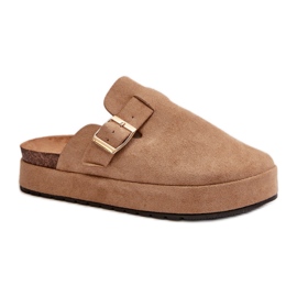 Slippers Model Terilain TL8-123 Dark Beige - Step in style
