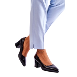 Pumps Model Sergio Leone PB411 Black Lakier - Step in style