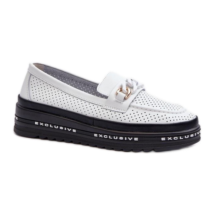 Moccasins Model S.Barski LR618 White - Step in style