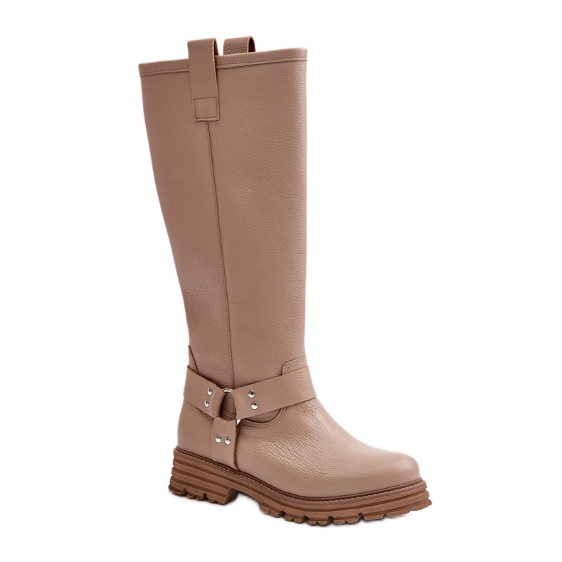 Boots Model Lewski 3615 Beige Leather - Step in style