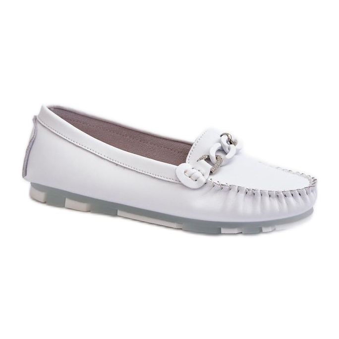 Moccasins Model S.Barski LR339 White - Step in style