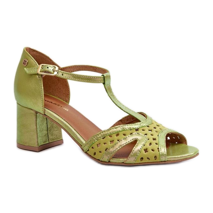 Sandals Model Maciejka 06551-09 Lime - Step in style green