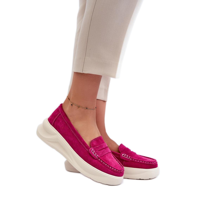 Loafers Model Filidia 24PB18-6889 Fuchsia - Step in style pink