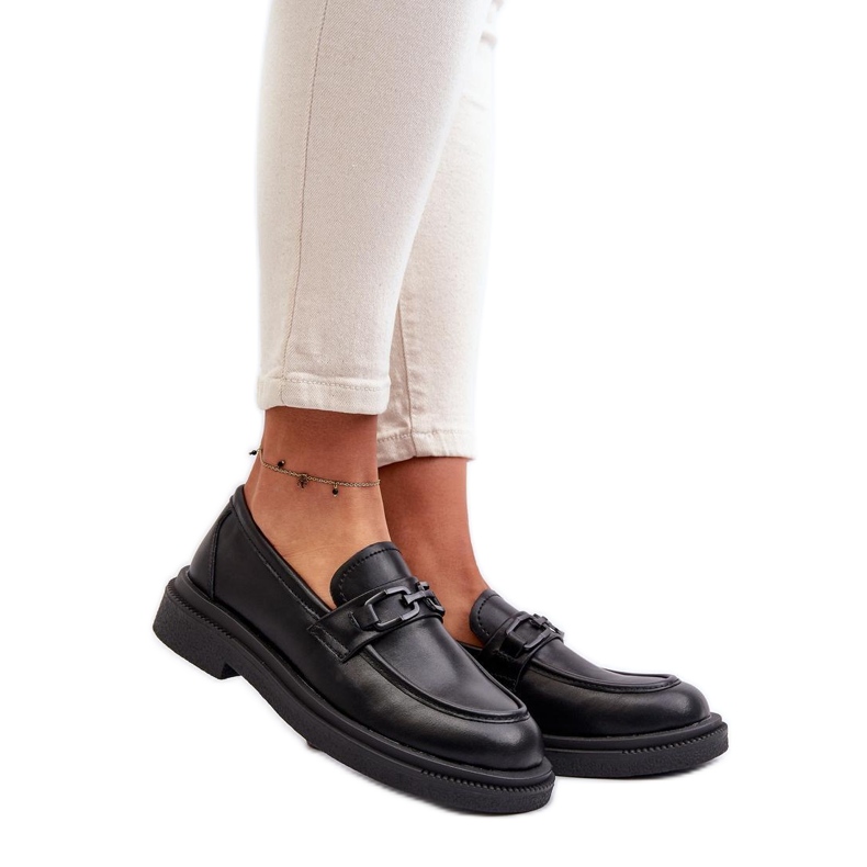 Moccasins Model Keelana 24PB18-6885 Black Leather - Step in style