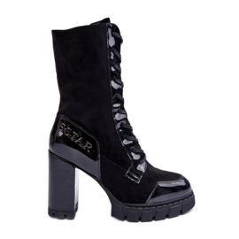 Boots Model Khariah UK169P Black Leather/Suede - Step in style