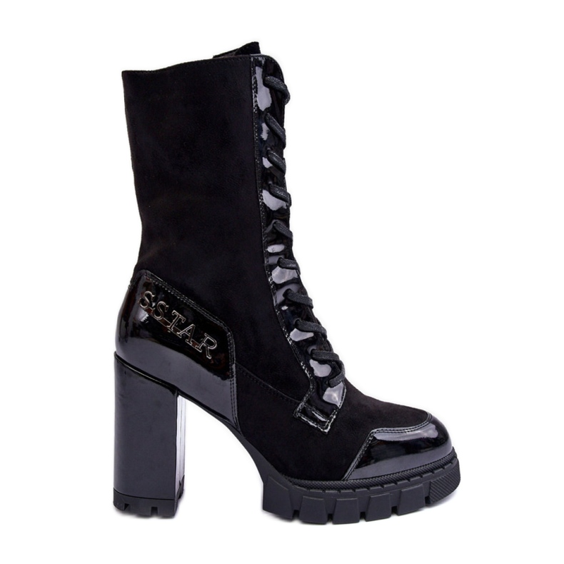 Boots Model Khariah UK169P Black Leather/Suede - Step in style