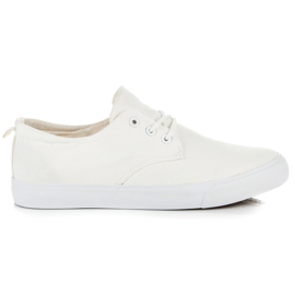 L&H White sneakers with lacing