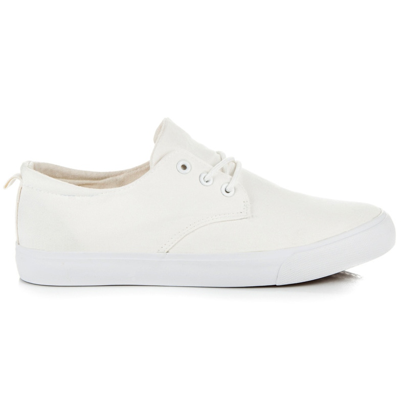 L&H White sneakers with lacing