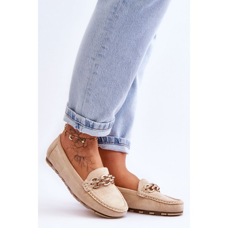 Moccasins Model Sorento JU053 Beige - Step in style