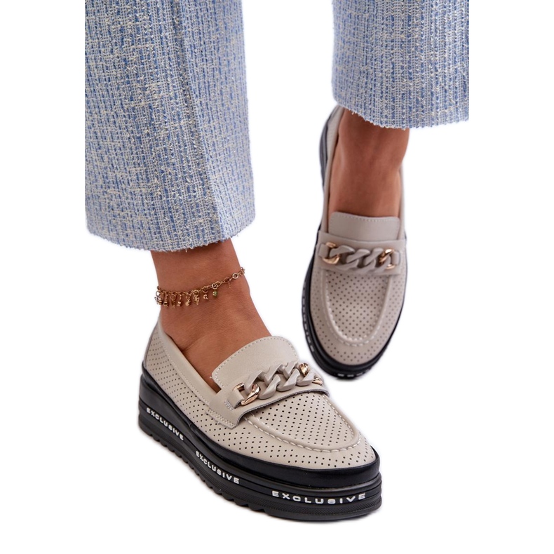 Moccasins Model S.Barski LR618 Beige - Step in style