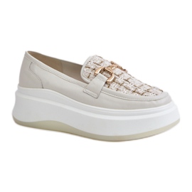 Moccasins Model Vinceza 89105 Light Beige - Step in style