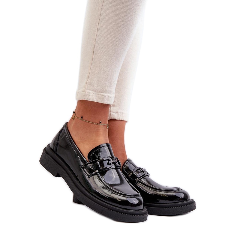 Moccasins Model Keelana 24PB18-6886 Black Varnish - Step in style