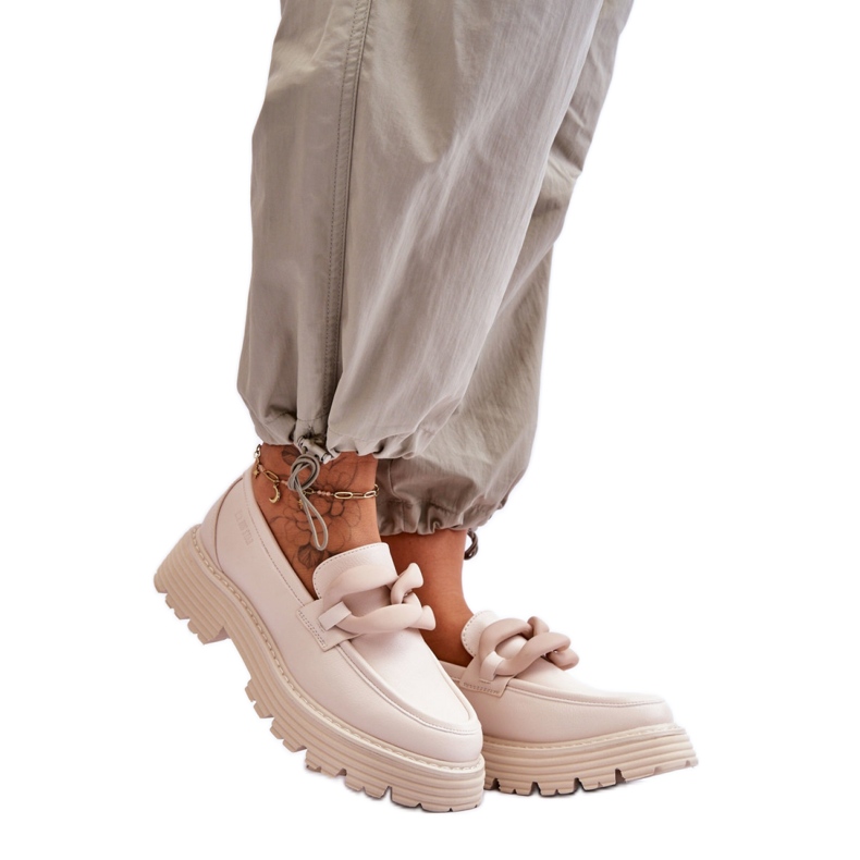 Moccasins Model Big Star LL274581 Beige - Step in style