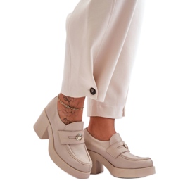 Shoes Model Dunadia 20148 Beige Leather - Step in style