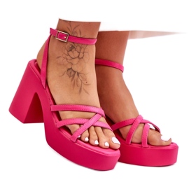 Sandals Model Shemira 78-130 Fuchsia - Step in style pink Sandals Model Shemira 78-130 Fuchsia - Step in style pink