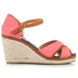 Vices Pink Espadrilles On Wedge