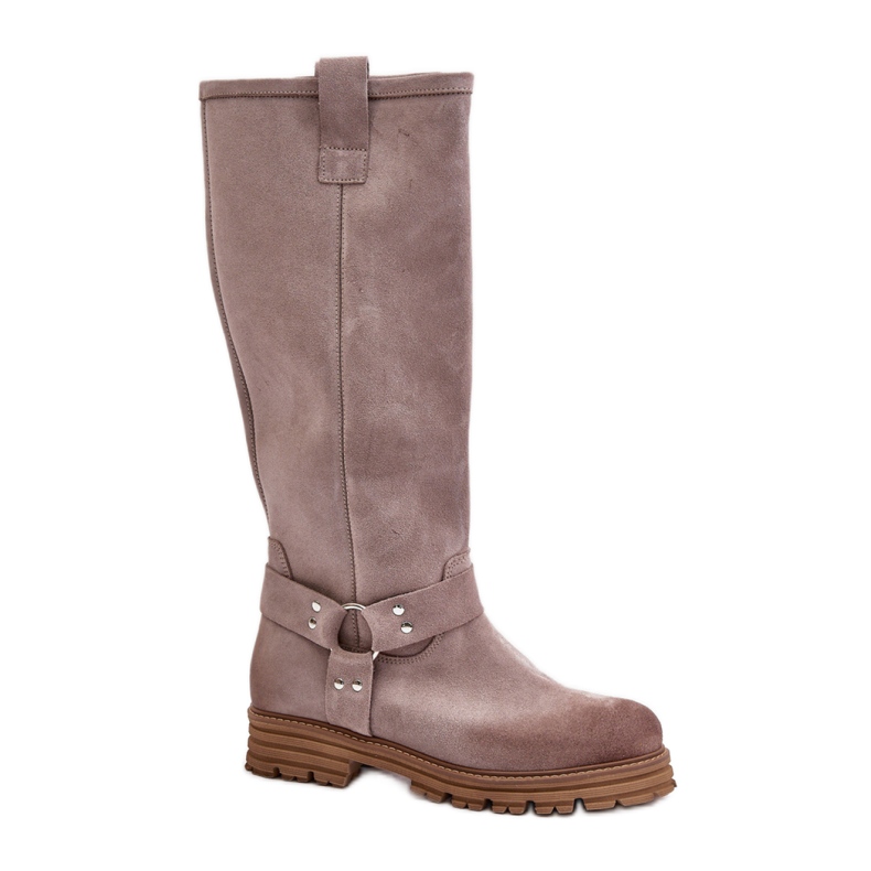 Boots Model Lewski 3615 Cappuccino Suede - Step in style beige