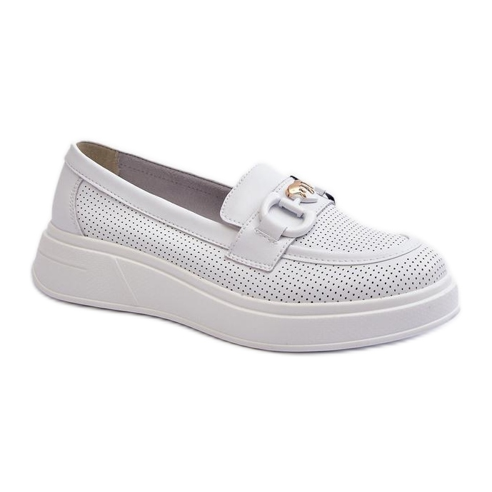 Moccasins Model S.Barski LR720 White - Step in style