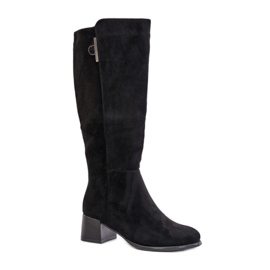 Boots Model Izanae RMR2481-3 Black Suede - Step in style Boots Model Izanae RMR2481-3 Black Suede - Step in style