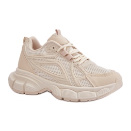 Sports Shoes Model Timoci Y3801 Beige - Step in style