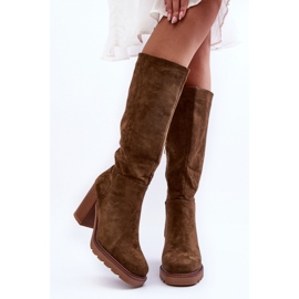 Boots Model Virdana H8-518 Olive Suede - Step in style green