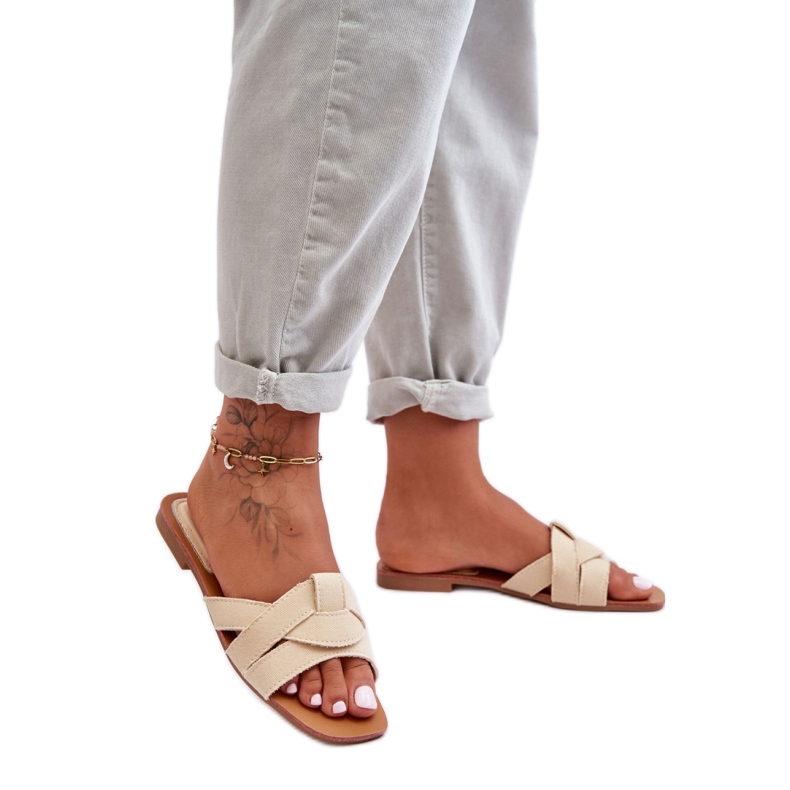 Sandal Flip-flops Model Aversa W-112 Beige - Step in style