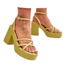 Sandals Model Shemira 78-130 Green - Step in style Sandals Model Shemira 78-130 Green - Step in style