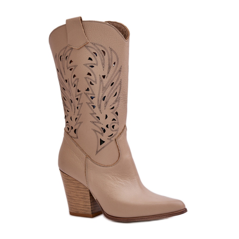 Boots Model Lewski 3609 Beige Leather - Step in style