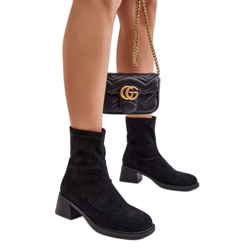 Boots Model Aphroteia 23BT35-6449 Black Suede - Step in style