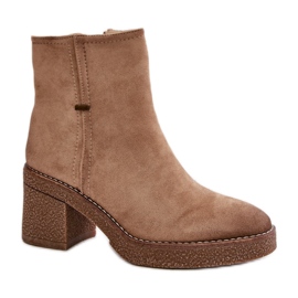 Boots Model Arkesia KE219 Beige - Step in style Boots Model Arkesia KE219 Beige - Step in style