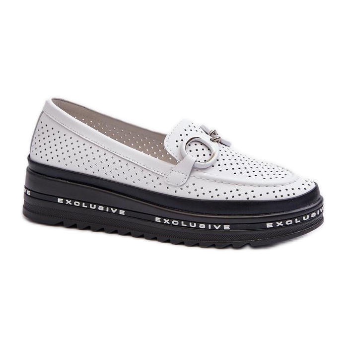 Moccasins Model S.Barski LR750 White - Step in style