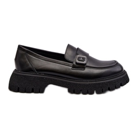 Moccasins Model Flanila 62124 Black Leather - Step in style Moccasins Model Flanila 62124 Black Leather - Step in style