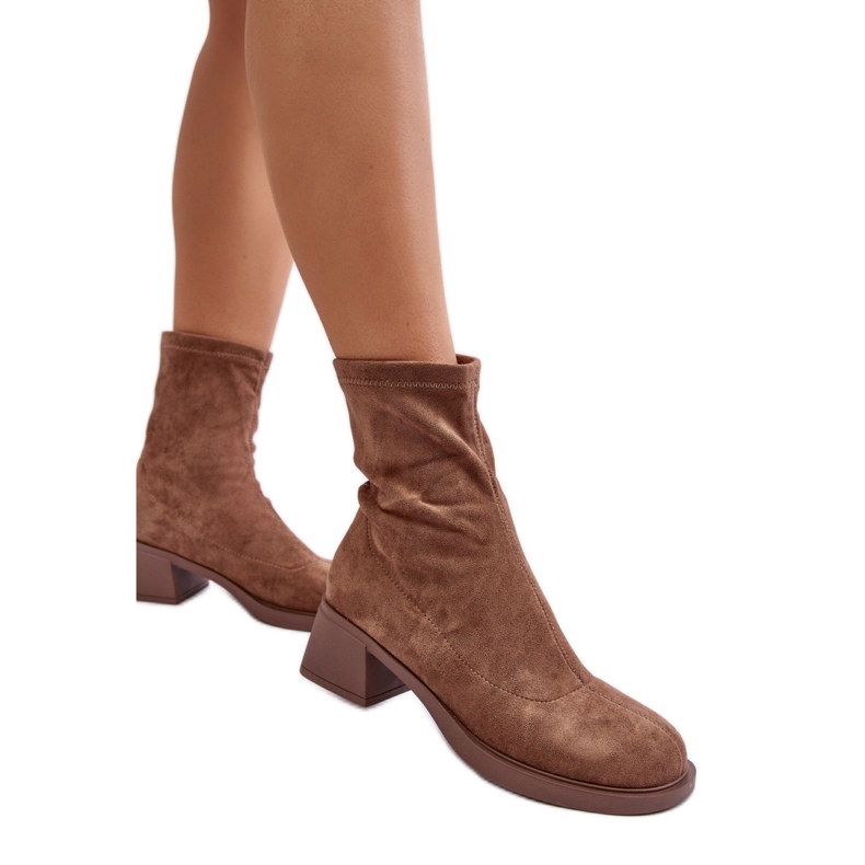 Boots Model Aphroteia 23BT35-6449 Brown Suede - Step in style