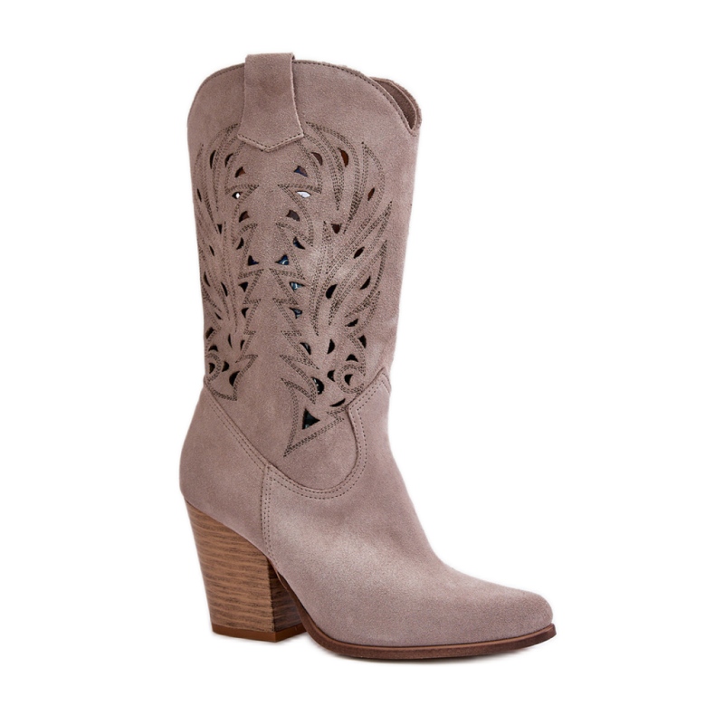 Boots Model Lewski 3609 Cappuccino Suede - Step in style beige