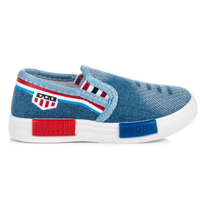 Slip-in sneakers for a girl blue