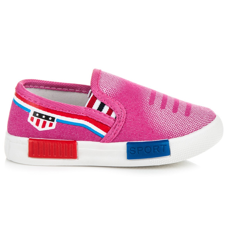 Slip-on sneakers for a girl pink