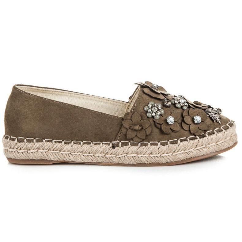 Marquiz Slip-on low shoes with decorations green