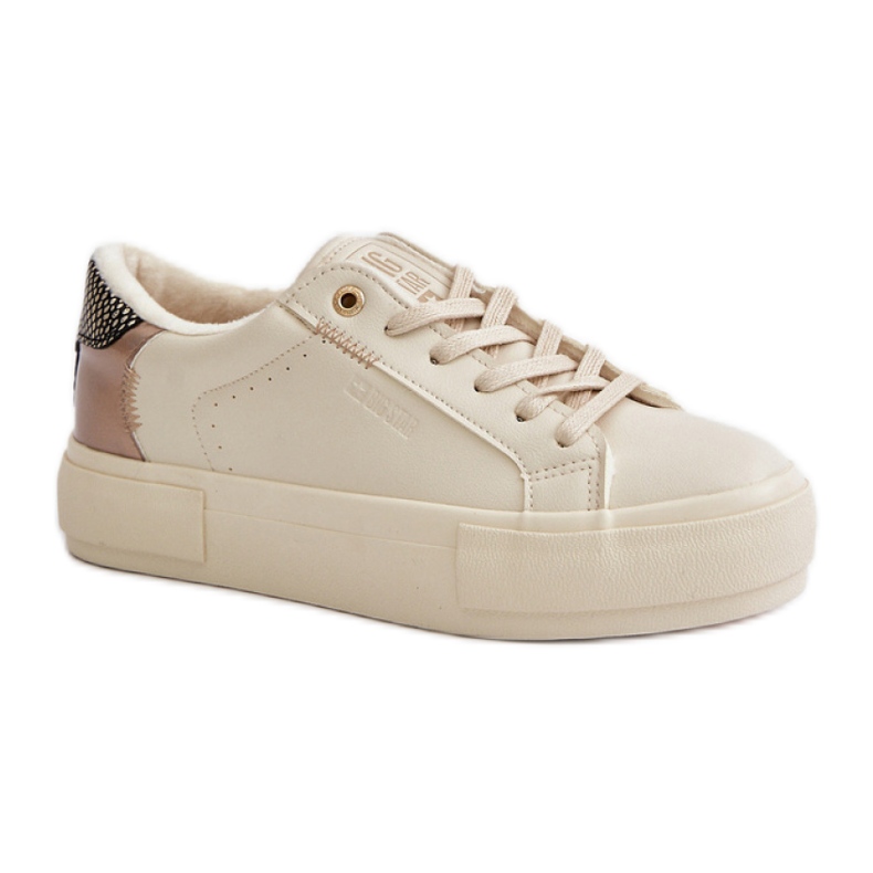 Women's sports shoes made of Big Star Beige eco leather