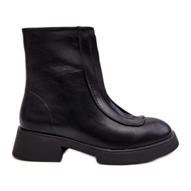 Black women's flat heel boots Black women's flat heel boots