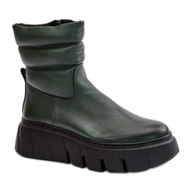 Zazoo Dark Green women's ankle boots
