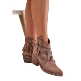 S.Barski Brown women's ankle boots