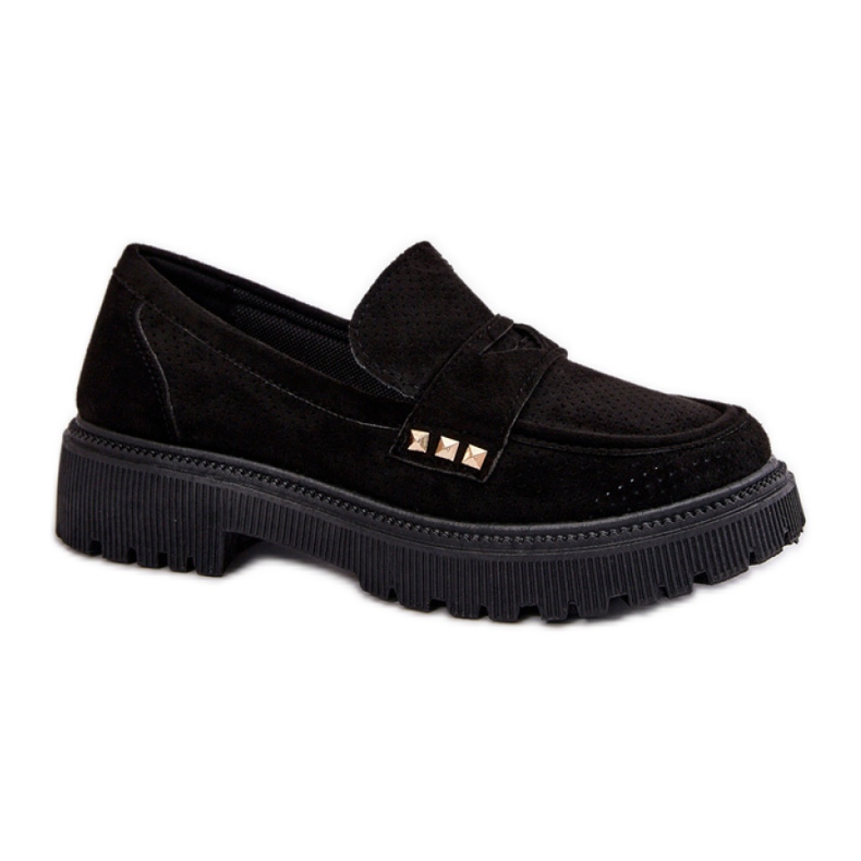 Women's moccasins made of eco-suede Black