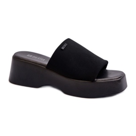 Lightweight Big Star Black flip-flops
