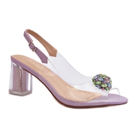 D&A Stylish Violet high-heeled sandals purple